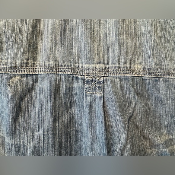 Gap Distressed Denim Chambray Short Dress - Picture 3 of 8